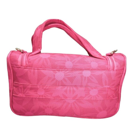 Travelers Club TCL Cosmetic Toiletry Luggage Bag Pink Floral Carry On - Picture 3 of 10
